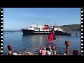 PS Waverley and MV Isle of Arran depart Campbeltown Loch together 24/06/18