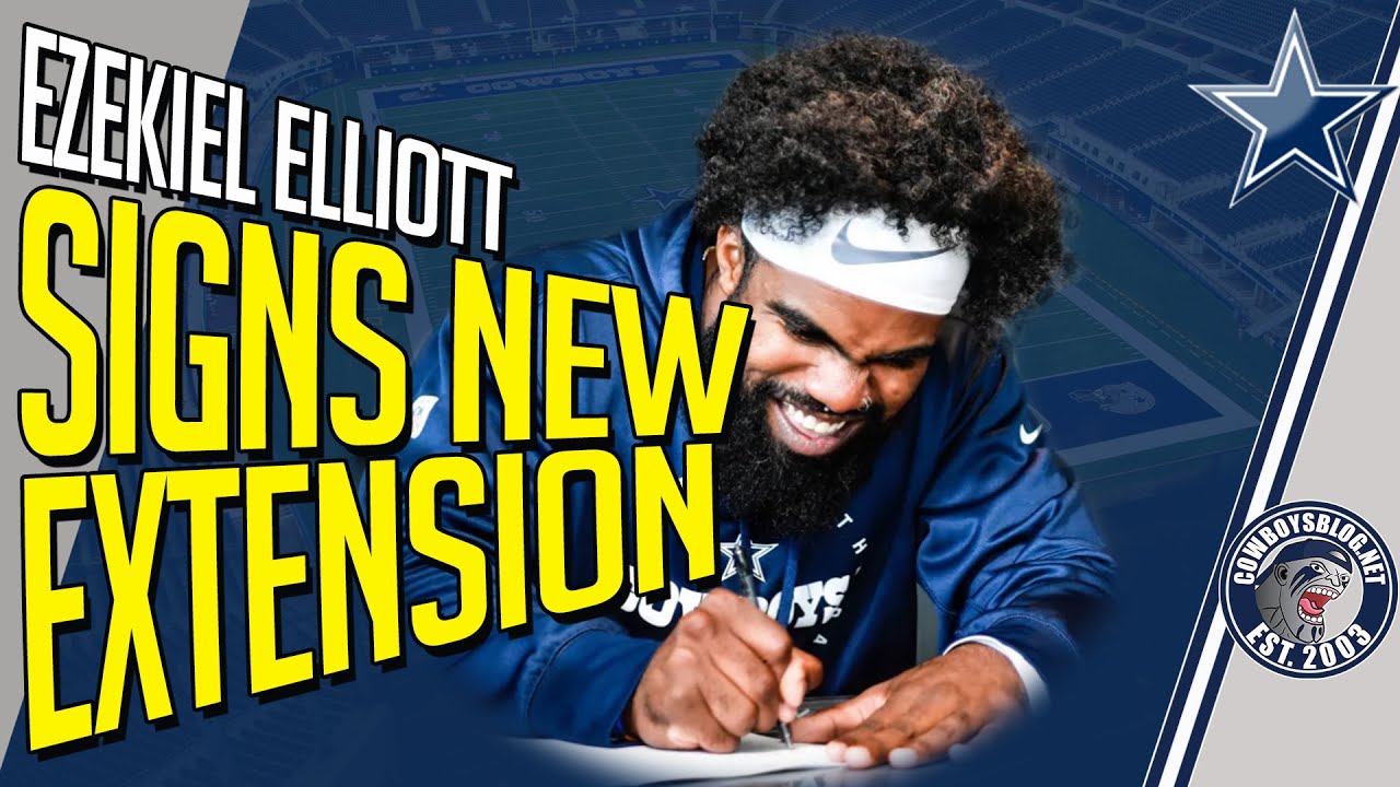 Ezekiel Elliott Signs New Extension - YouTube