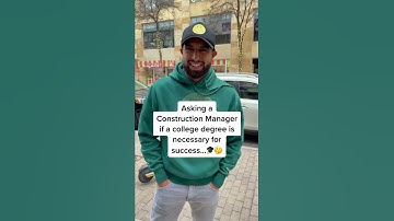 Construction Manager on if a college degree is necessary🎓🤔