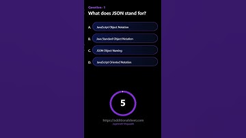 What does JSON stand for #json