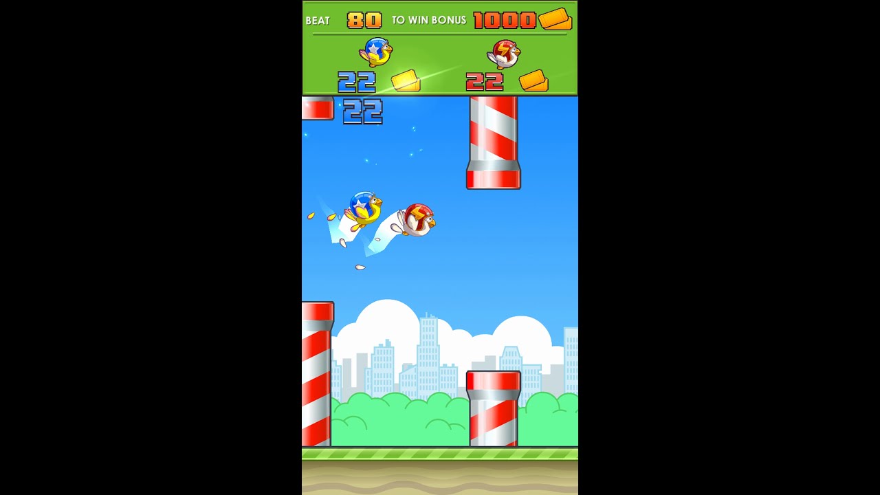 Flappy Tickets arcade 2 player 60fps