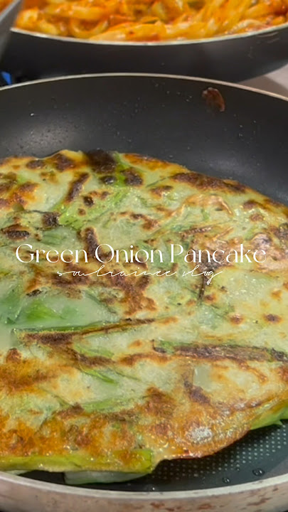 How to make Pajeon: Korean Green Onion Pancake #shorts #recipe #koreanfood