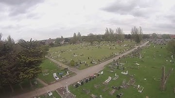 TriCopter FPV Cemetery and Crash into a tombstone