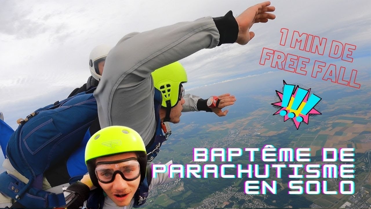 1ER SAUT EN SOLO CHUTE LIBRE - Formation PAC Ecole de Parachutisme de Saumur, France