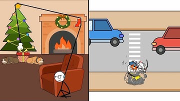 Thief Puzzle: (Level 31-40) Gameplay Walkthrough Solution - Funny Stickman Brain Puzzle Game