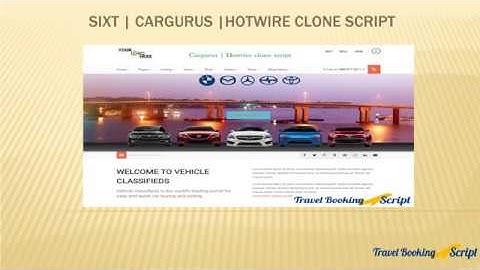 Sixt Clone | Cargurus Script | Hotwire Script from Travel Booking Script