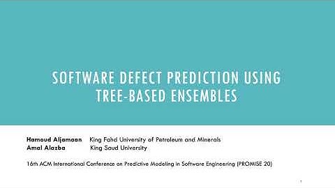 [PROMISE20] Software Defect Prediction using Tree Based Ensembles