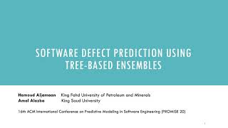 [PROMISE20] Software Defect Prediction using Tree Based Ensembles