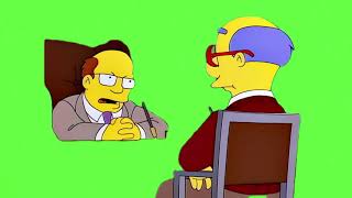 Milhouse’s Dad Gets Fired from the Cracker Factory | The Simpsons Green Screen