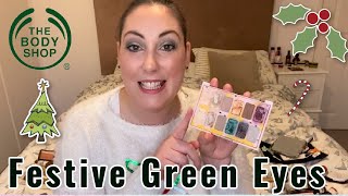 Festive Green Eyes// Paint In Colour Eye Palette / The Body Shop