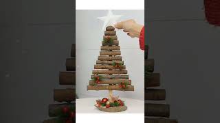 DIY Christmas tree made with branches #diy #cristmasdecor #christmas #diynavidad #christmastree