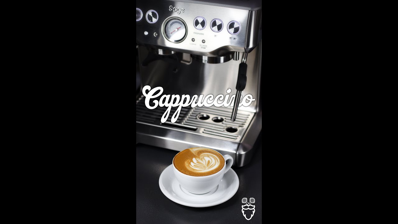 Preparación de café capuchino con Sage Barista Express #shorts