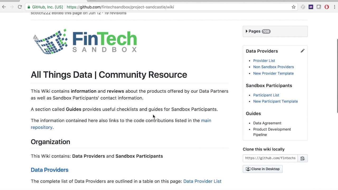 Introduction to Project Sandcastle | FinTech Sandbox's GitHub