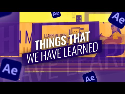After Effects Course For Beginners - Things that we have learned.