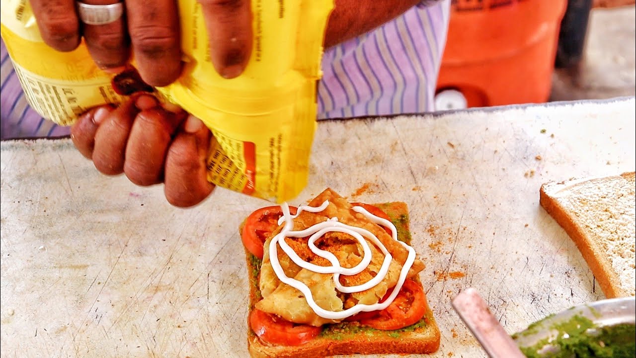 Tasty Cheese Samosa Sandwich | Grilled Sandwich | Sainath Bombay Sandwich | Indian Street Food | Street Food Fantasy