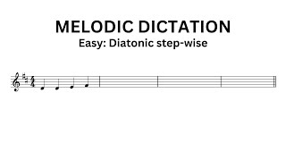Melodic dictation: Easy (diatonic, step-wise) - Ear training - Free worksheet provided