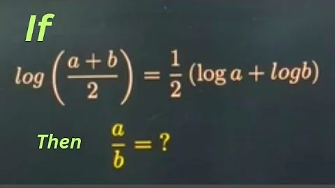 Math Olympiad | A Nice Logarithmic Problem | How to find a/b ?