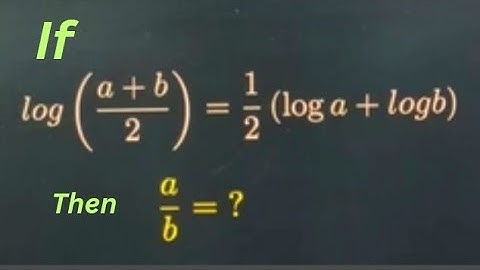 Math Olympiad | A Nice Logarithmic Problem | How to find a/b ?