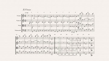 Beethoven String Quartet No 16 Op 135, Sibelius + Noteperformer virtual performance video score