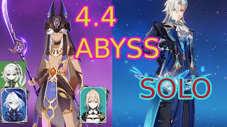 Genshin impact 4.4 abyss run neuvillette solo and Cyno with engulfed lighting hyperbloom