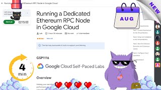 Running a Dedicated Ethereum RPC Node in Google Cloud| #2025 | #GSP1116 |#qwiklabs |Solution