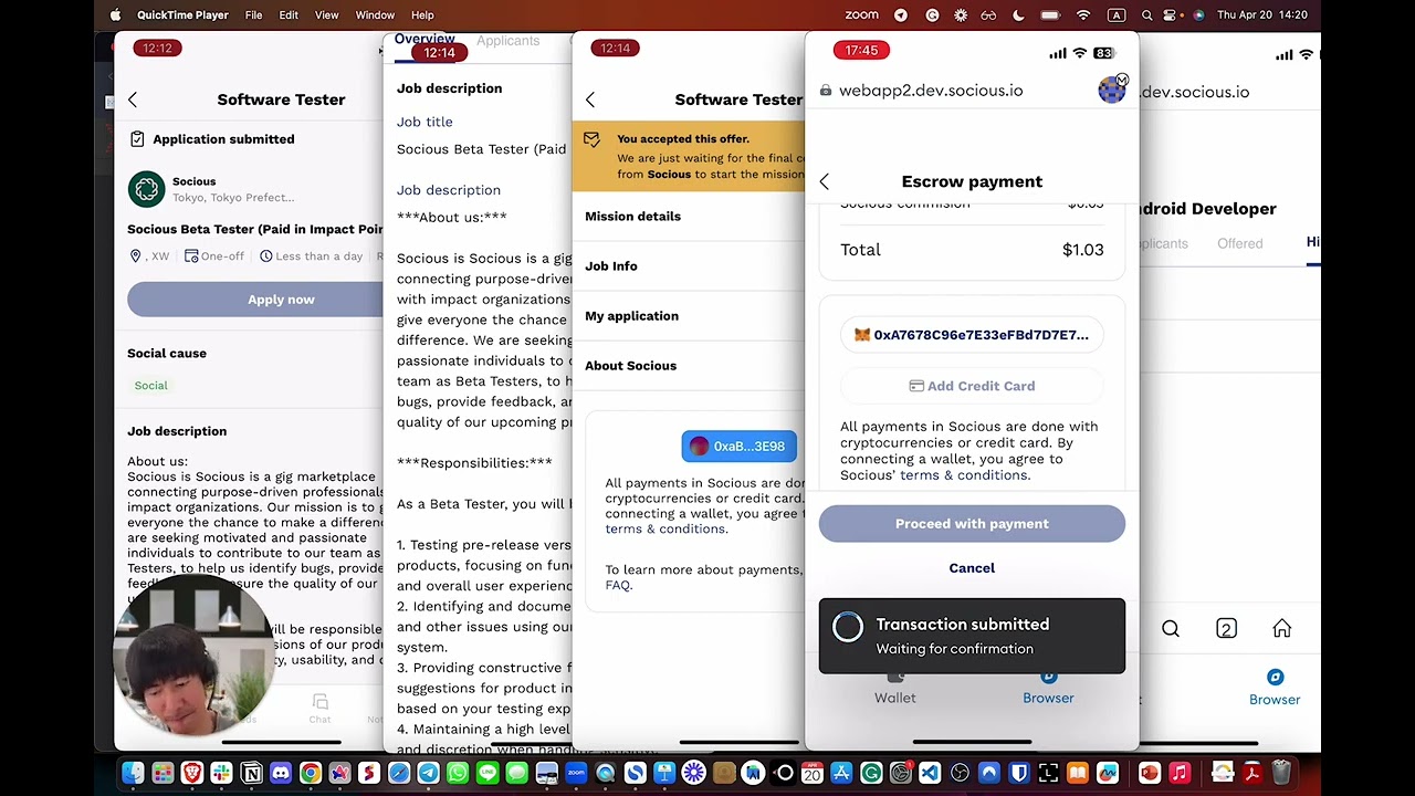 Decentralized Escrow for Remote Job