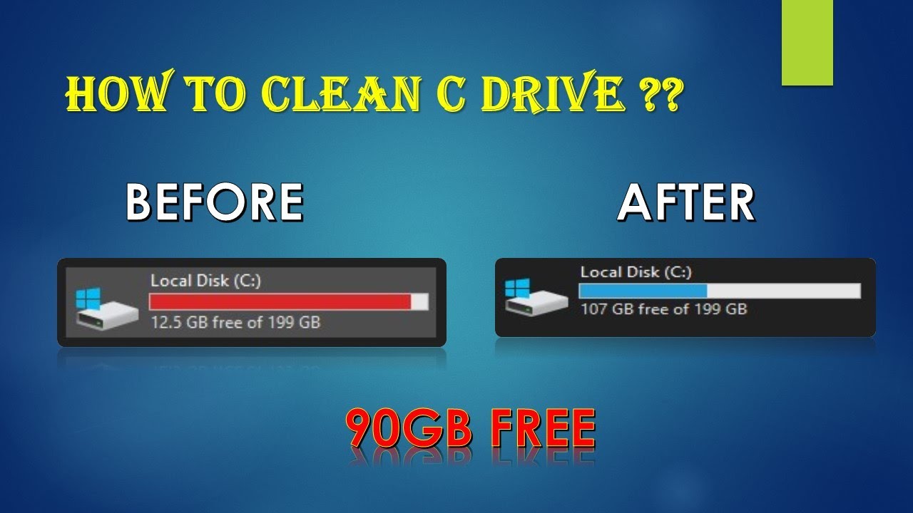 how-to-clean-c-drive-in-windows-10-make-your-pc-faster-youtube