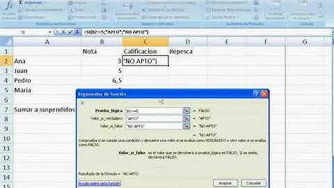 La función Si en excel 2007  http   aulavirtual isantac com