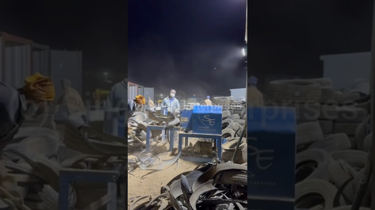 Efficient Waste Tyre Cutting Machine by Singla Enterprises | Durable & Cost-Effective Solutions