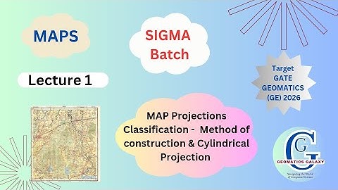 Gate Geomatics (GE) 2026| Maps| Classification of Map Projections| Construction Methods| Cylindrical