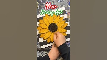 Sunflower String Art Kit Tutorial/String Art/Stringing Sunflower Spiral Center String Art#art#shorts
