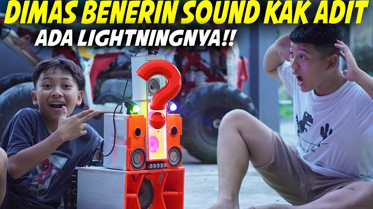 UPGRADE SOUND KAK ADIT!! DIMAS PASANG LAMPU TEMBAK MAKIN KEREN SOUND MINIATUR KAK ADIT