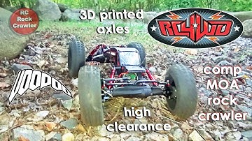RC4WD Bully II MOA 1/10 Rock Crawler first run slow crawl testing 3D printed Axles Ottsix Voodoo