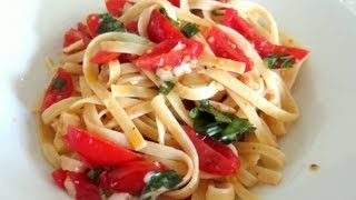 Easiest Pasta Recipe Ever (Pasta Alla Checca)- BenjiManTV