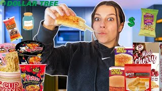 Eating Only DOLLAR STORE FOOD for 24 HOURS!