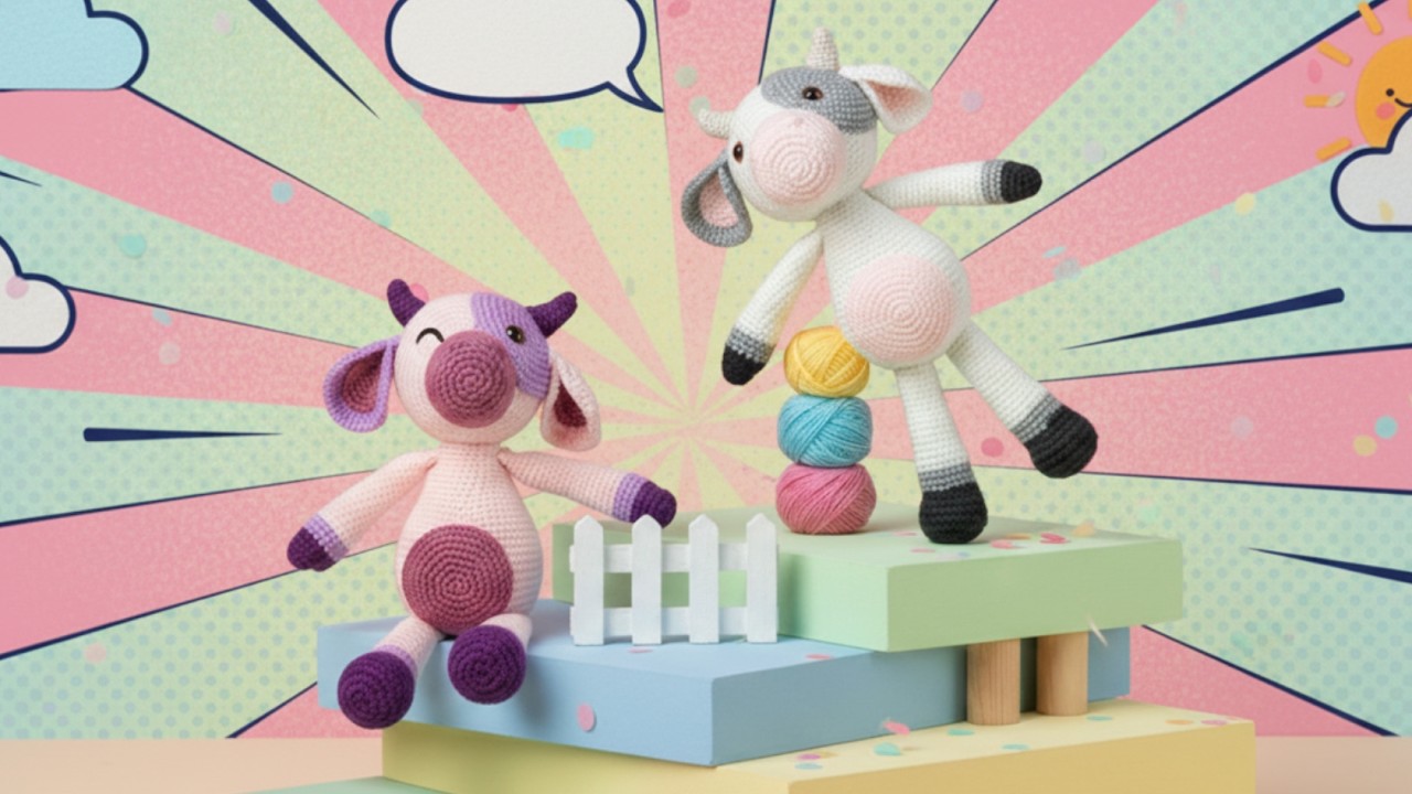 ✅ 🐮✨ ADORABLE VACA LOLA AMIGURUMI – Patrón GRATIS | Paso a Paso 🧶