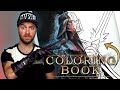 Professional artist colors a childrens coloring book  darth vader