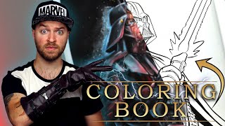 Professional Artist Colors a 'CHILDRENS' Coloring Book..? | DARTH VADER