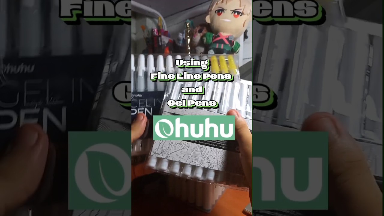 🍃OHUHU🌱 Fine Line Pens and Gel Pens/ Lineart process 