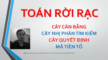 #050 TOÁN RỜI RẠC Cây cân bằng, Cây nhị phân tìm kiếm, cây quyết định, mã tiền tố ducdvgtvt