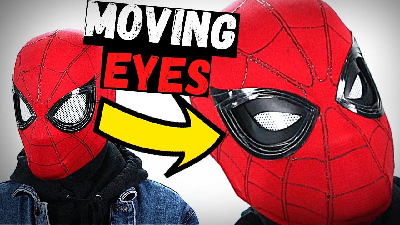 แผ่นพับ template  Update 2022  FUNCTIONAL Spider-Man Mask With MECHANICAL LENSES! DIY No Electronics