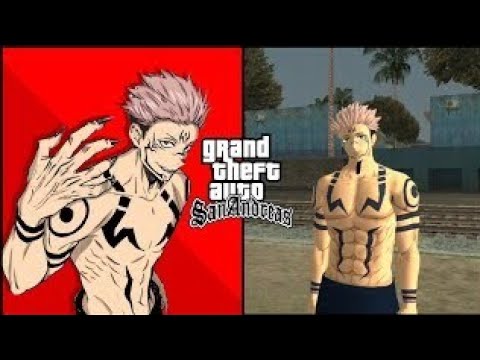 تحميل مود سوكونا جوجوتسو كايسن في لعبة GTA San Andreas Sukuna Mod للهواتف الضعيفة وبحجم صغير جدا 