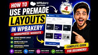 How to import premade layouts in wpbakery wordpress website only just in 4 minutes