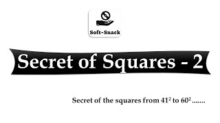 Aptitude Tricks | Squares of 41 to 60 | Soft-Snack screenshot 5