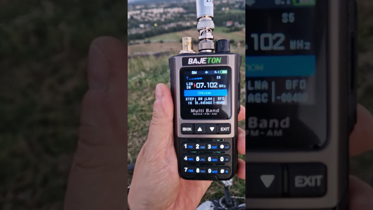 14 mhz Bajeton BJ8300 test with telescope antena.