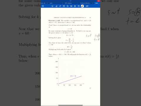 حل التمرين ١ ١ ٦٣ في كتاب الكالكولاس جد الثابت في العلاقة الطردية الآتية ثم جد قيمة الدالة 