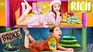 Poor Kid Baby Doll Vs Rich Kid Suzy Build A Bunk Bed! - Funny Stories About Baby Doll Family