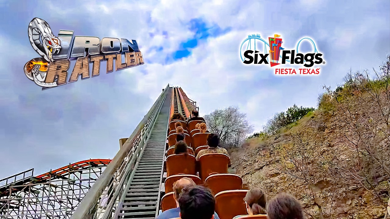 2026 Iron Rattler Roller Coaster On Ride Back Seat POV Six Flags Fiesta Texas