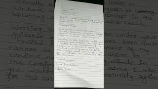 letter informing to continue in the school for the coming academic year 2023-2024