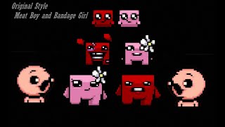 Original Syle Meat Boy and Bandage Girl: TBoI Repentance Mod showcase